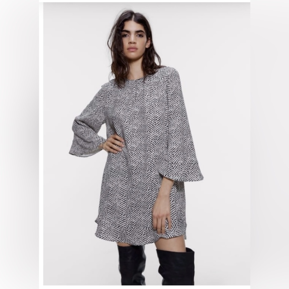 Zara Ruffled Oversize Dress